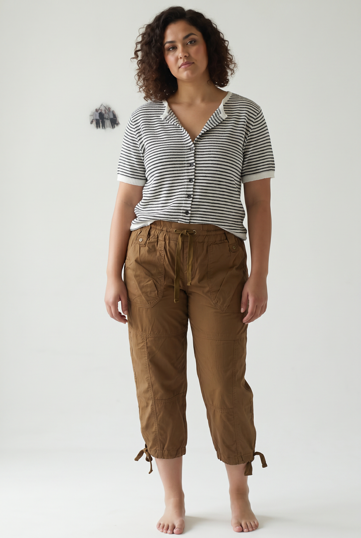 Maris Knit Button Cardigan- BLACK STRIPE