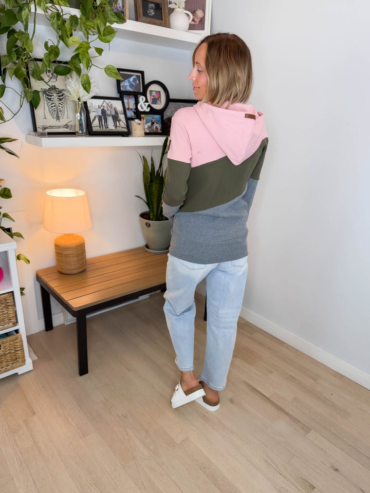 AMPERSAND AVE Full Zip Sweatshirt- DAYDREAMING