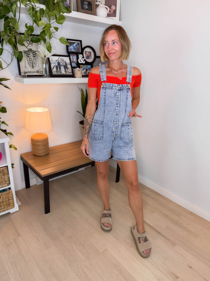 Amina Denim Romper