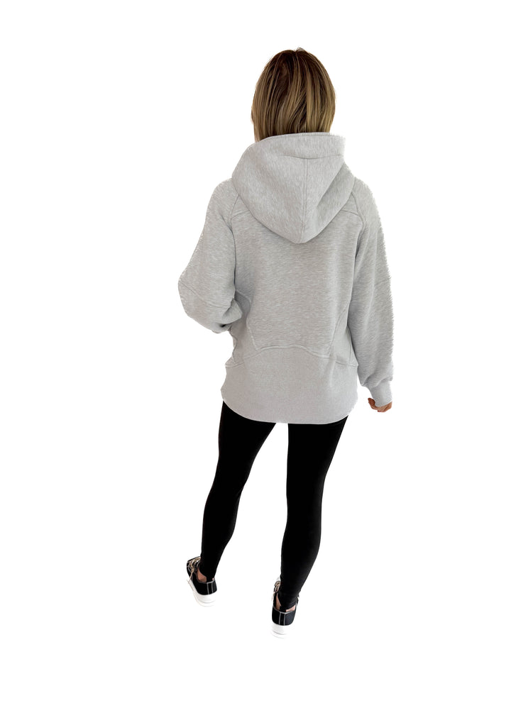 Hunter Hooded Pullover- HEATHER GREY-FINAL SALE