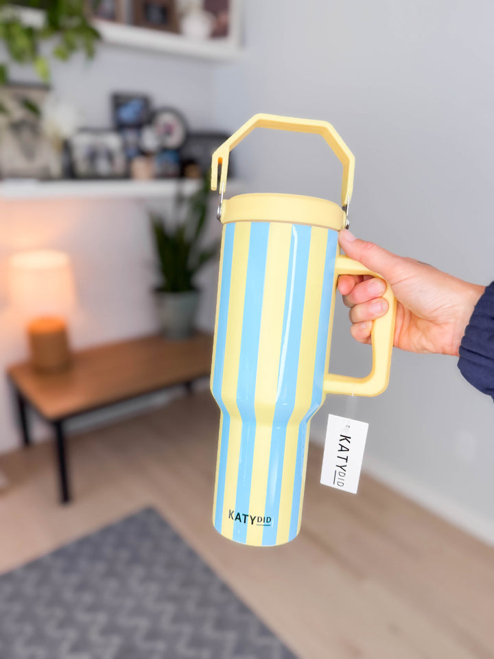 Cabana Jug 38oz  Tumbler- AQUA/YELLOW