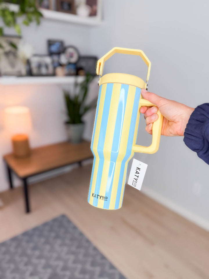 Cabana Jug 38oz  Tumbler- AQUA/YELLOW