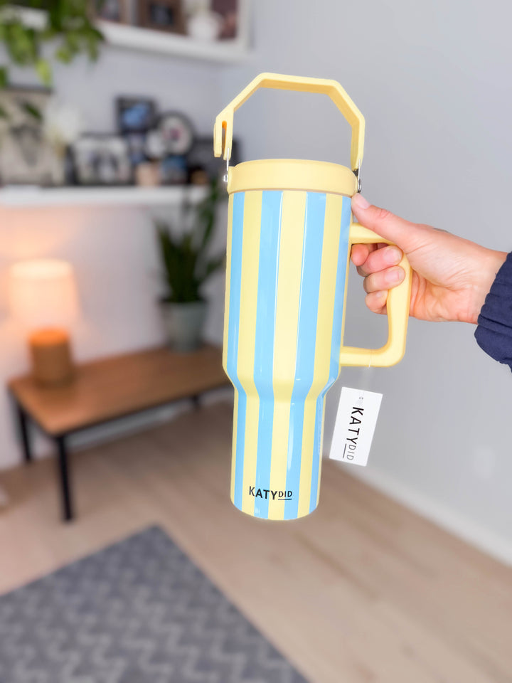 Cabana Jug 38oz  Tumbler- AQUA/YELLOW