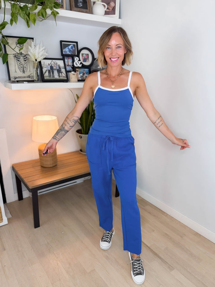 Mono B Solstice Malibu Lounge Pants- DEEP INDIGO