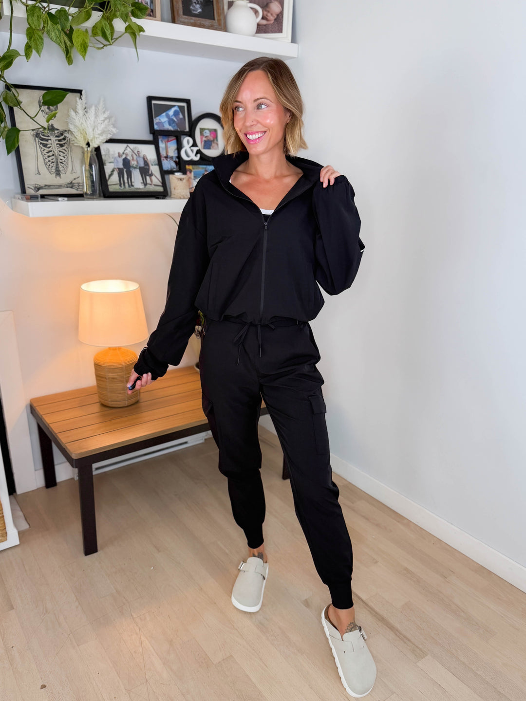 Mono B Reverie Breezy Flow Active Jacket- BLACK