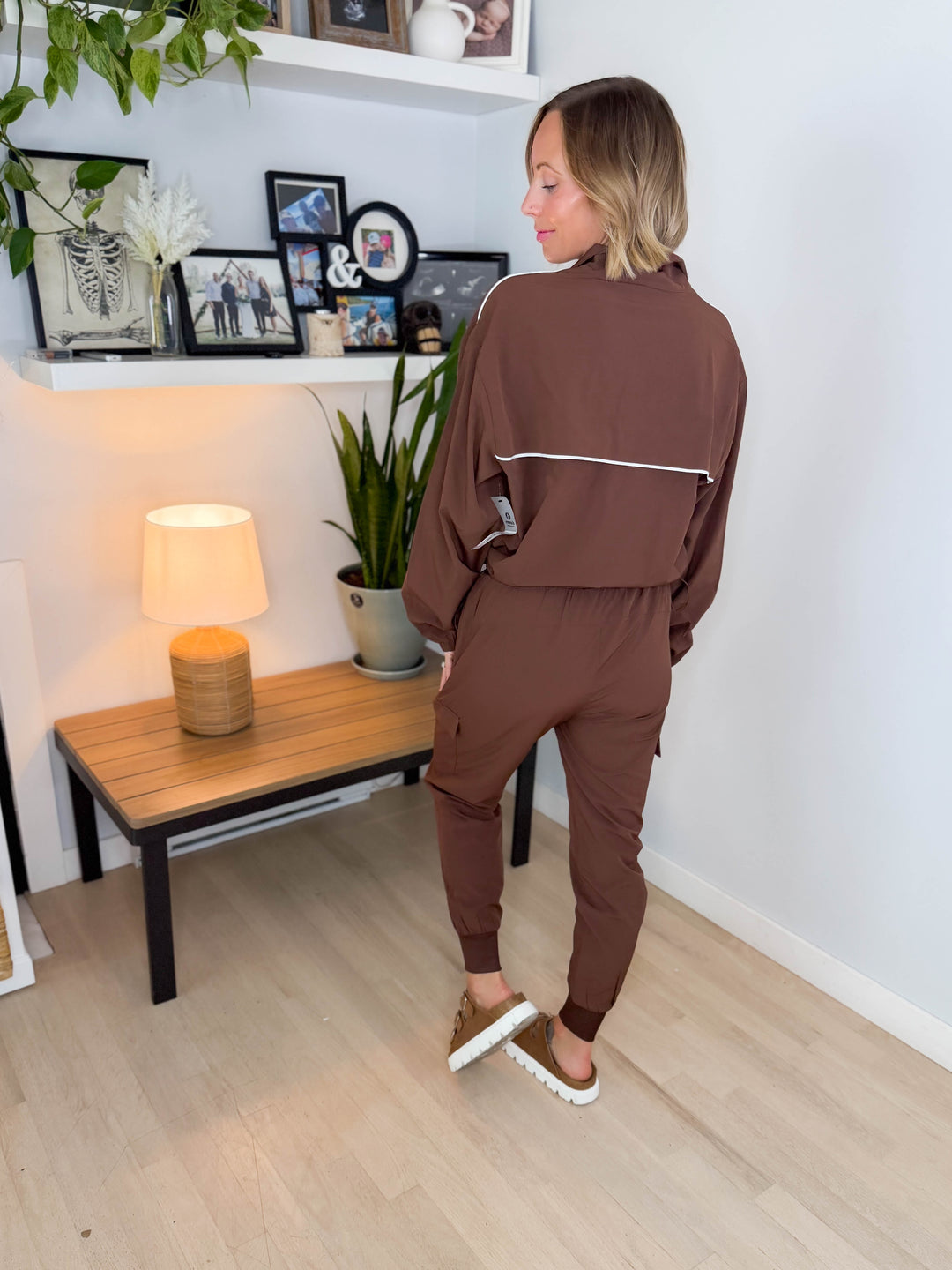 Mono B Reverie Breezy Flow Active Jacket- COCOA