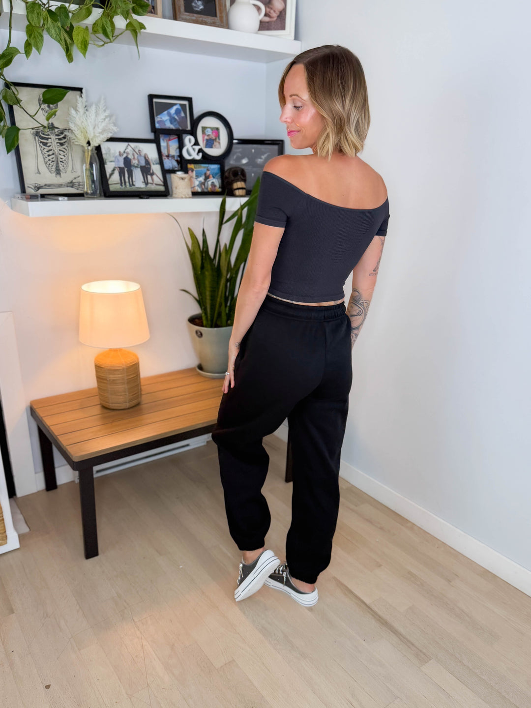 Only Best Cuffed Pants- BLACK