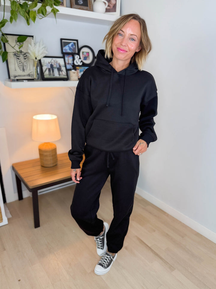 Only Best Hooded Long Sleeve- BLACK