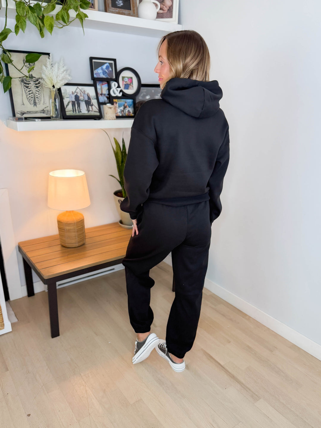Only Best Hooded Long Sleeve- BLACK
