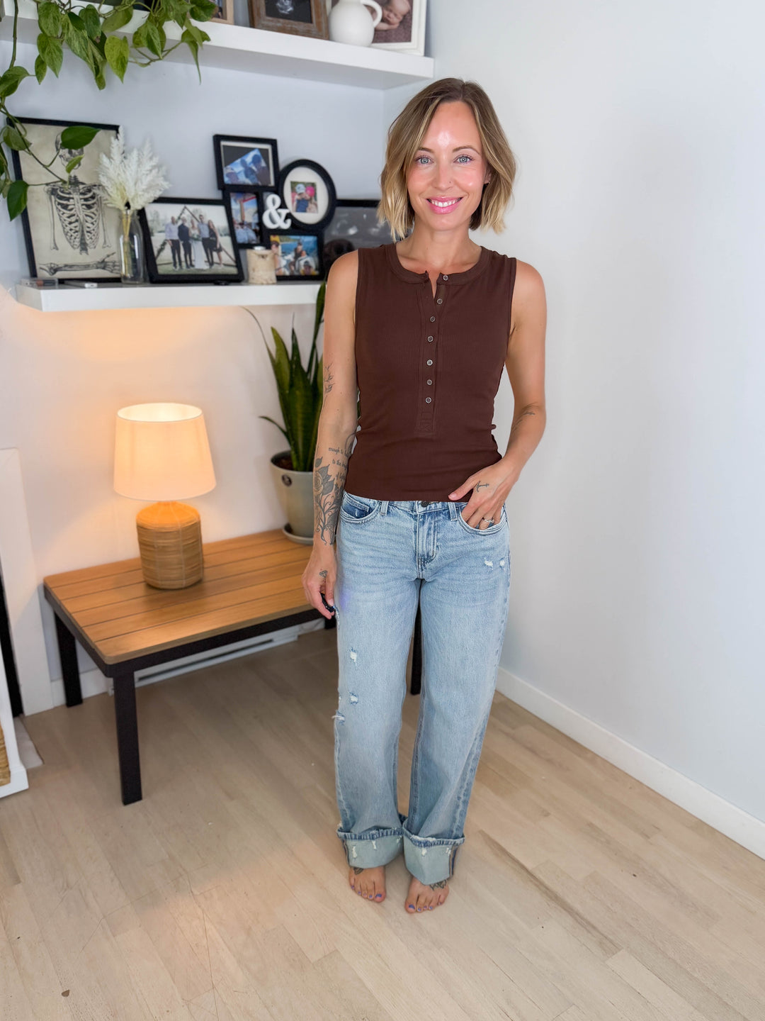 Kancan Premium Georgia 90's Low Slung Mid Rise Jeans- MEDIUM LIGHT