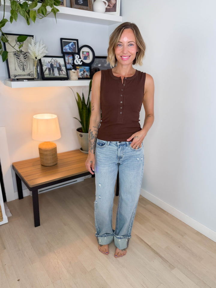Kancan Premium Georgia 90's Low Slung Mid Rise Jeans- MEDIUM LIGHT