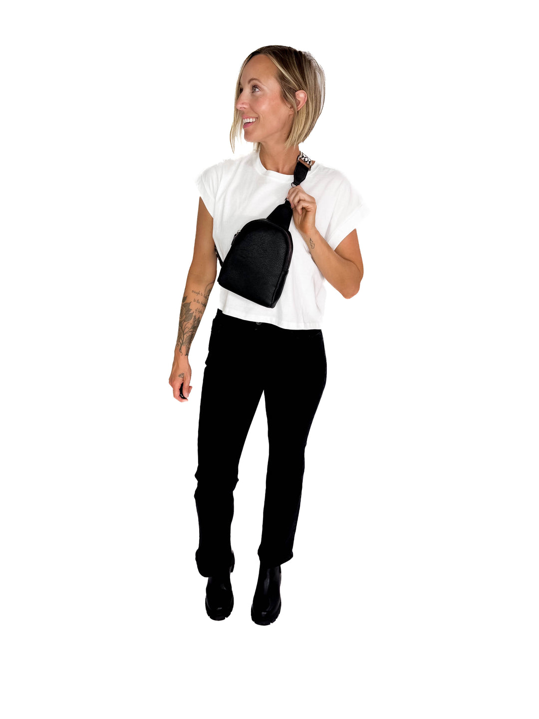 JUST BLACK DENIM Arina Slim Cropped Bootcut Jeans- BLACK-FINAL SALE *24*