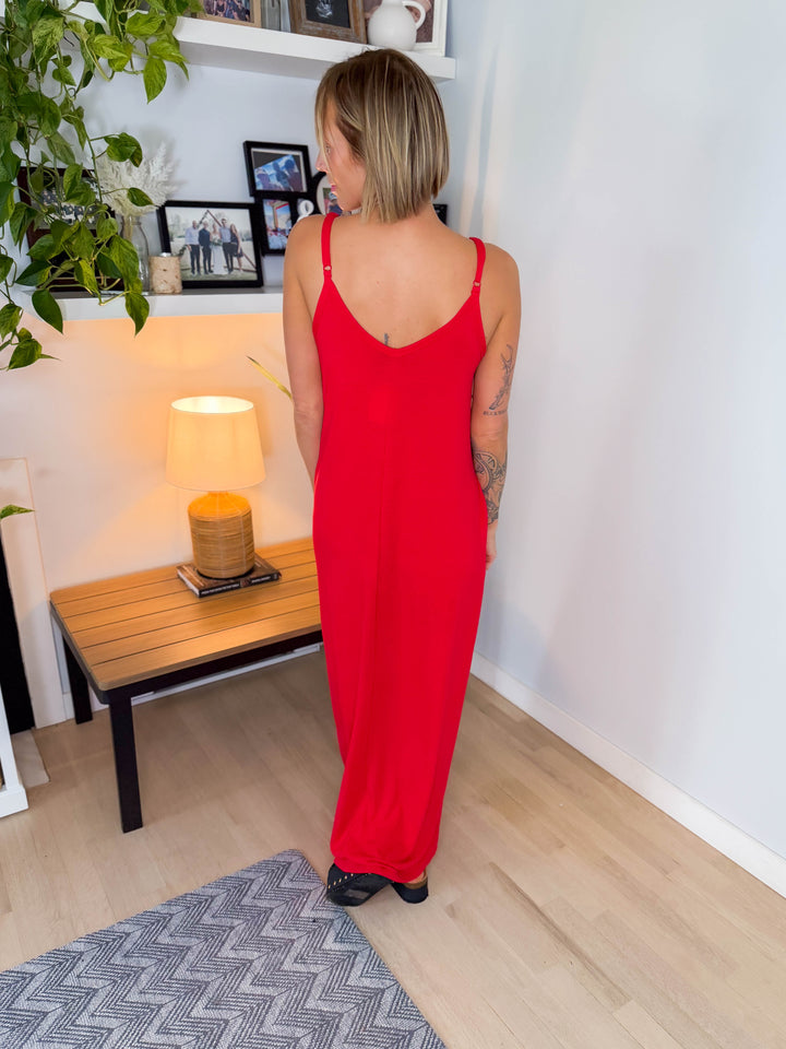 Lainey Stretch Maxi Dress- RUBY-FINAL SALE