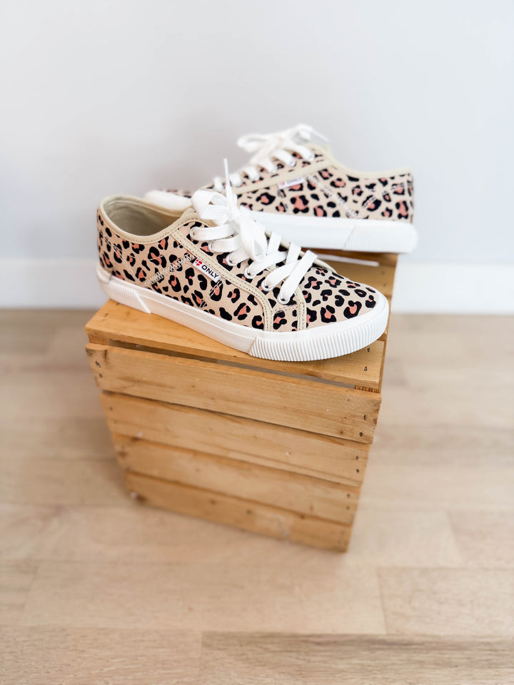 Only Nicola Canvas Sneaker- LEOPARD