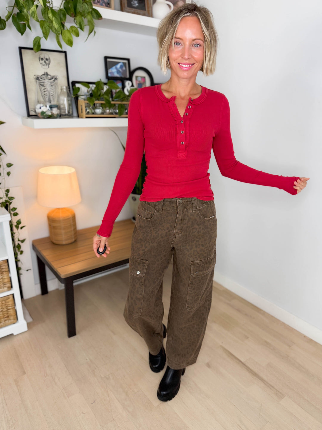 Brady Washed Leopard Pant
