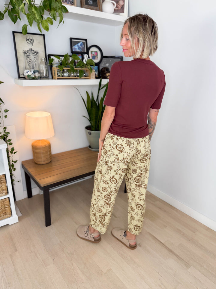 Solara Soft Knit 1/2 Sleeve Top- WINE