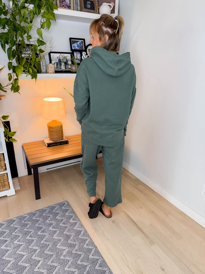 Mono B Malibu Soft Cotton Hoodie- ELDERGREEN-FINAL SALE