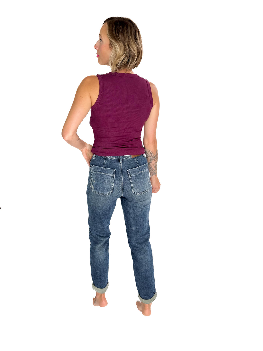 JUDY BLUE Archie Vintage Wash Jogger- DARK-FINAL SALE