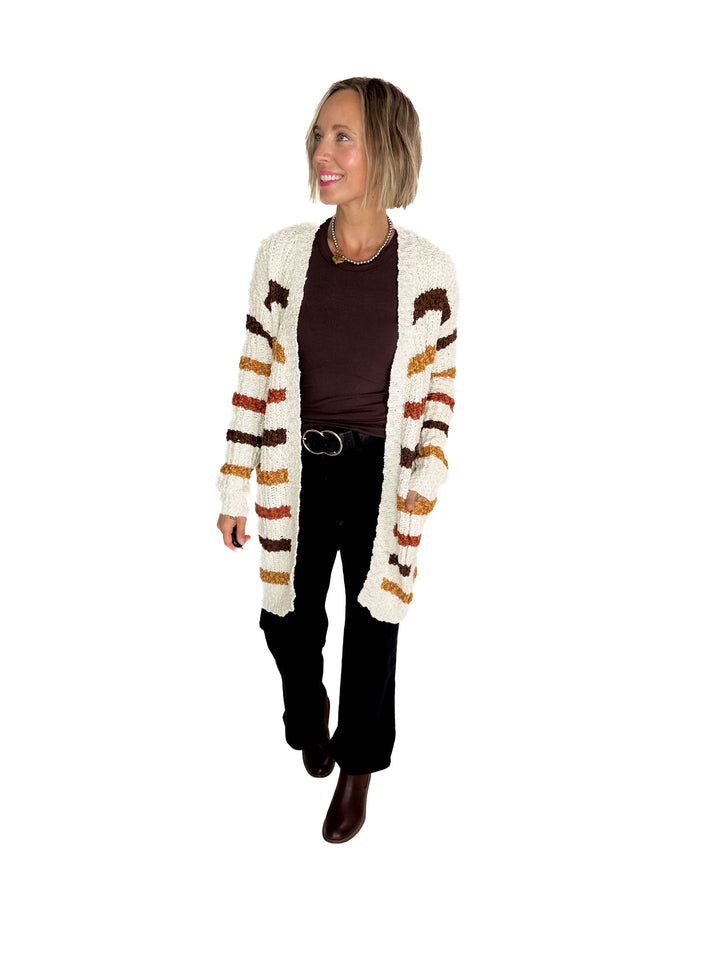 MICHELLE MAE Fall Stripes Cardigan - final sale