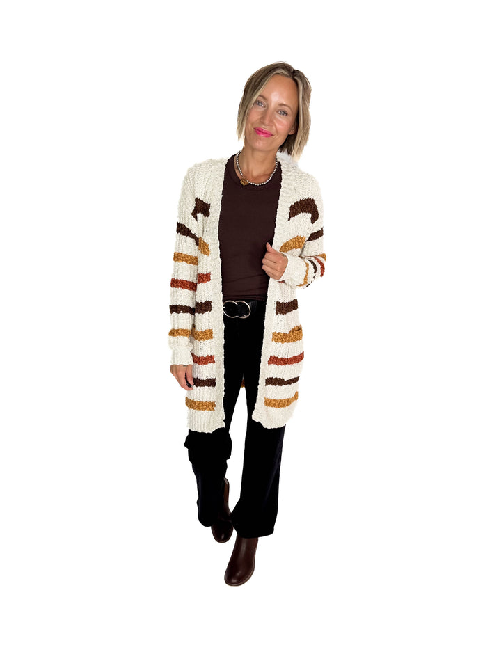 MICHELLE MAE Fall Stripes Cardigan - final sale