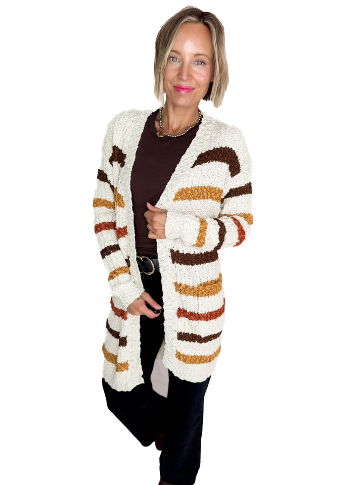 MICHELLE MAE Fall Stripes Cardigan - final sale