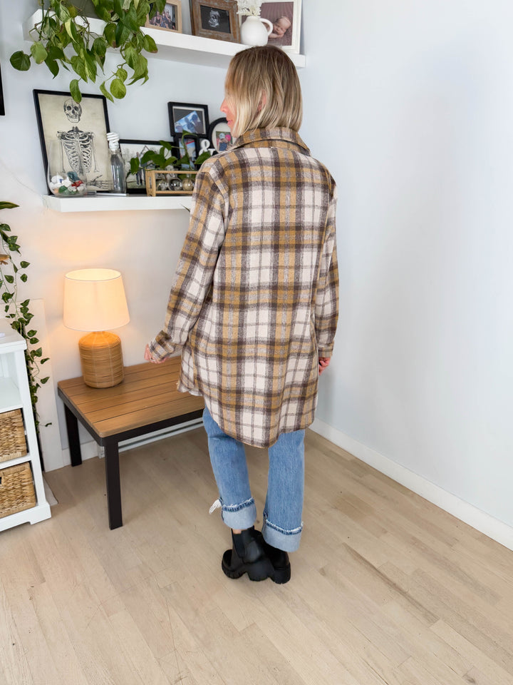 Renfrew Plaid Shacket- MOCHA *PRE-ORDER SEPT 25