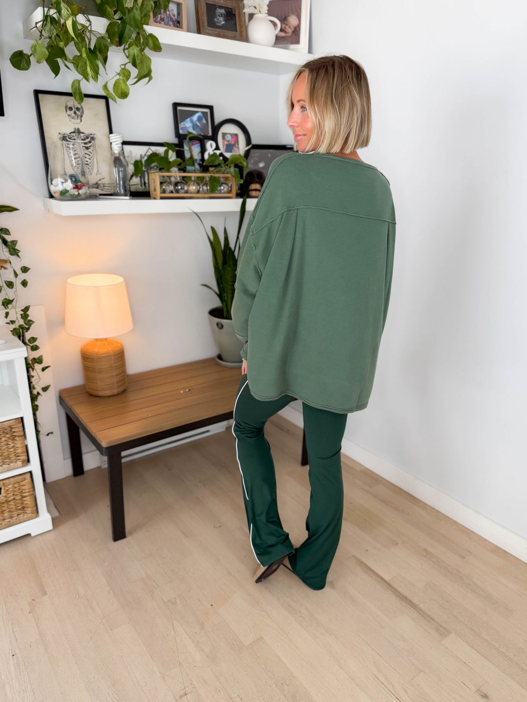 Mono B Jacey Classic Cotton Pullover- SYCAMORE-FINAL SALE *S*