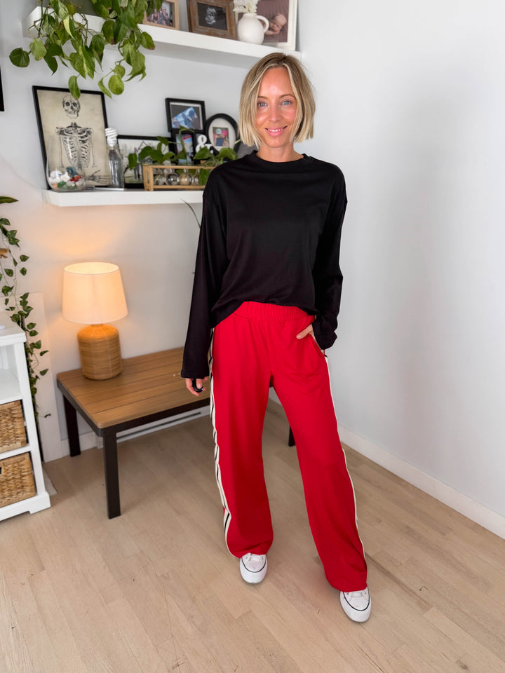 Only Happy Organic Cotton Long Sleeve Tee- BLACK-FINAL SALE