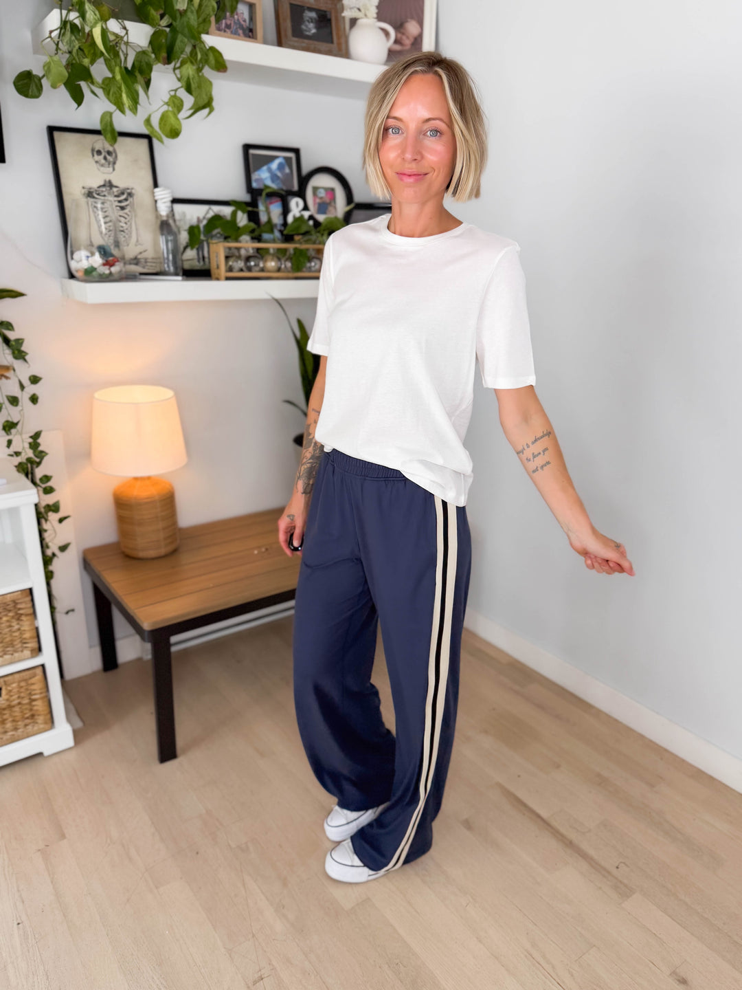 Only Happy Organic Cotton Short Sleeve Tee- CLOUD DANCER-FINAL SALE