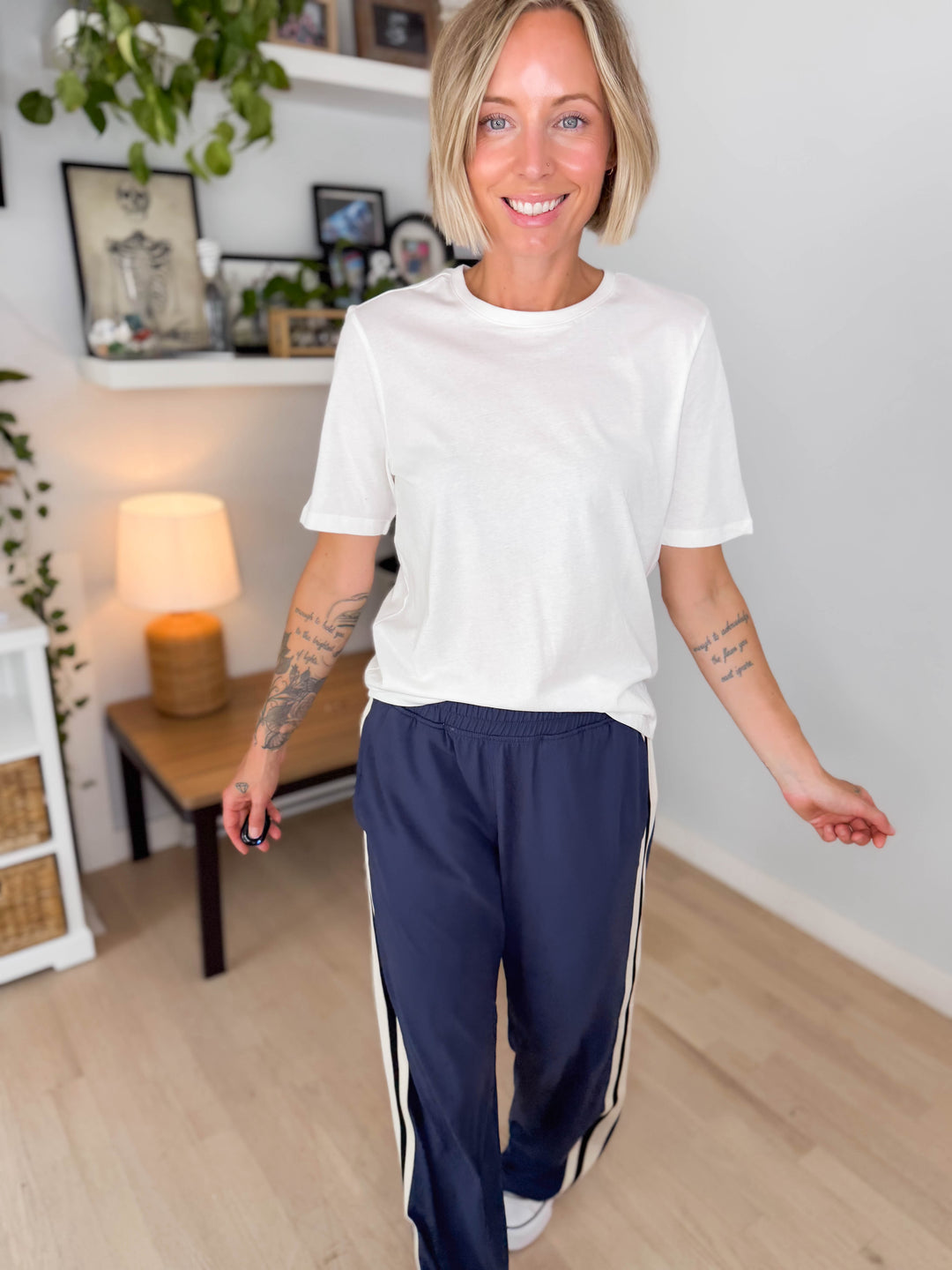 Only Happy Organic Cotton Short Sleeve Tee- CLOUD DANCER-FINAL SALE
