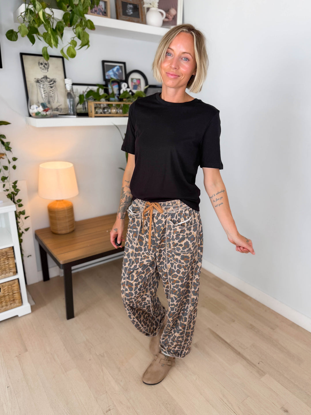 Only Happy Organic Cotton Short Sleeve Tee- BLACK-FINAL SALE *M*