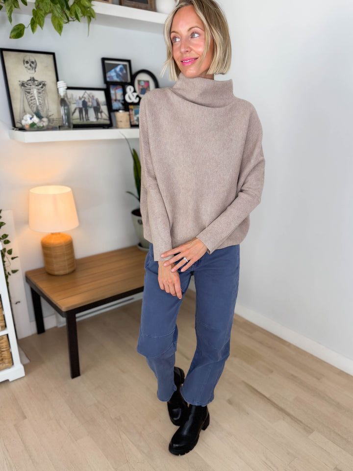 Wild Pines Dolman Sweater- HEATHER MOCHA-FINAL SALE *L*