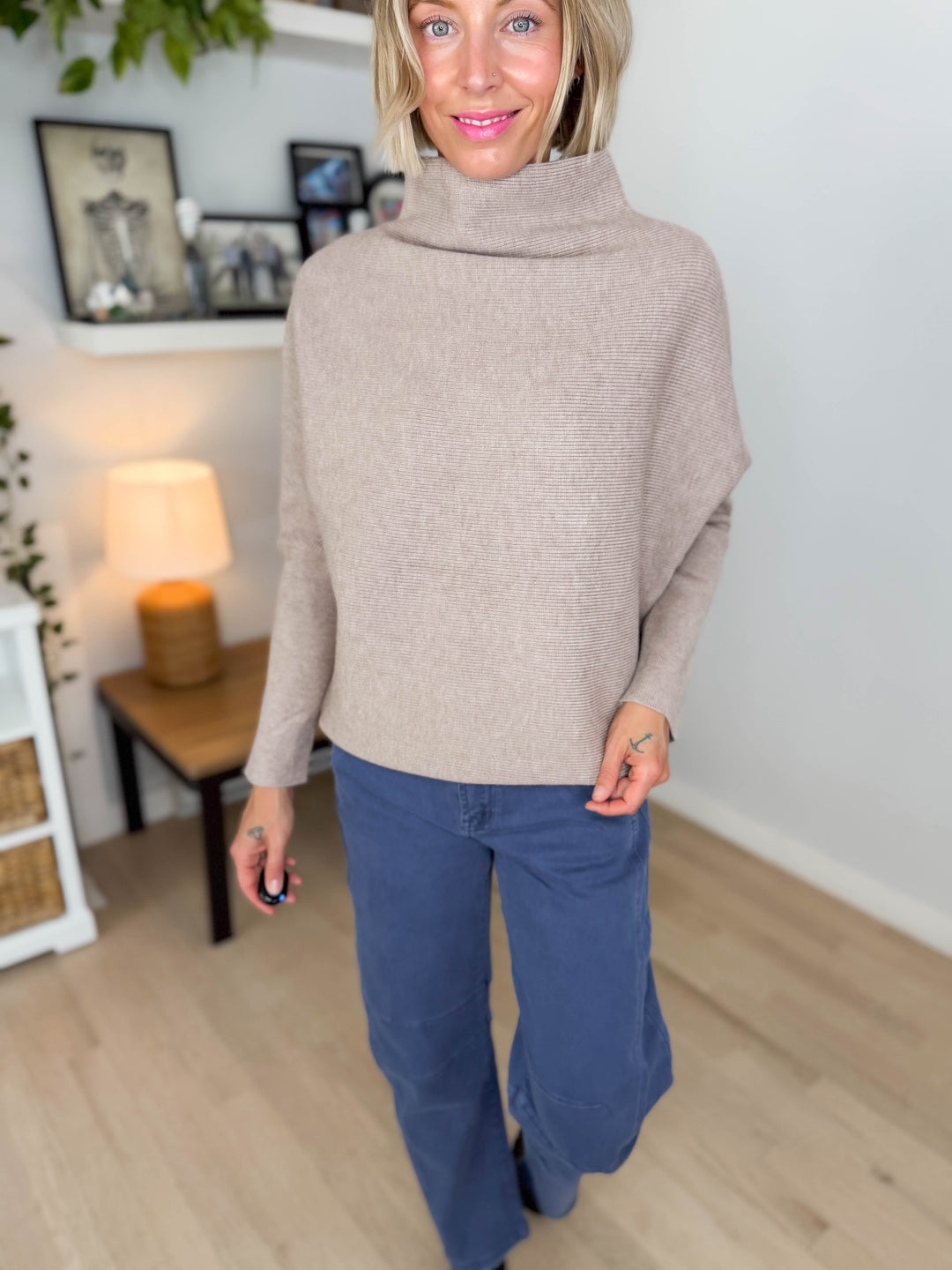 Wild Pines Dolman Sweater- HEATHER MOCHA-FINAL SALE *L*