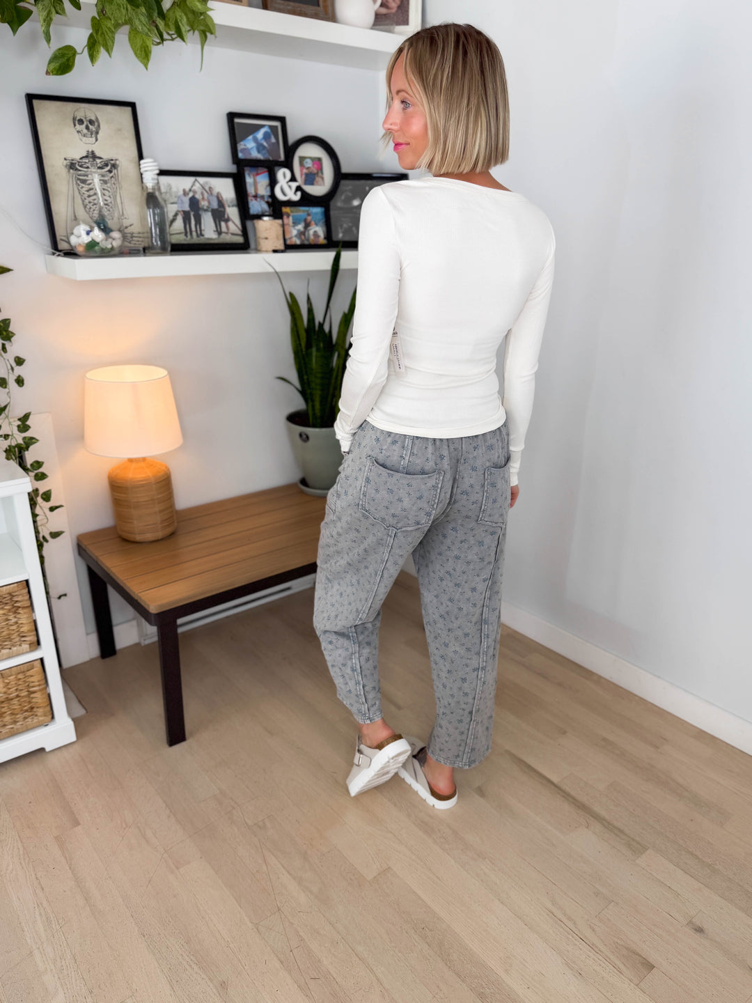 Mono B Linley Micro Ribbed Long Sleeve- VANILLA