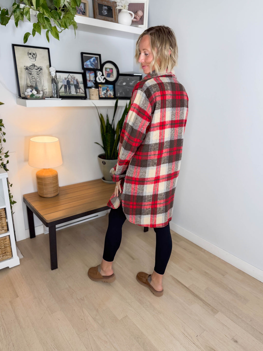 Renfrew Plaid Shacket- RED/IVORY *PRE-ORDER SEPT 25