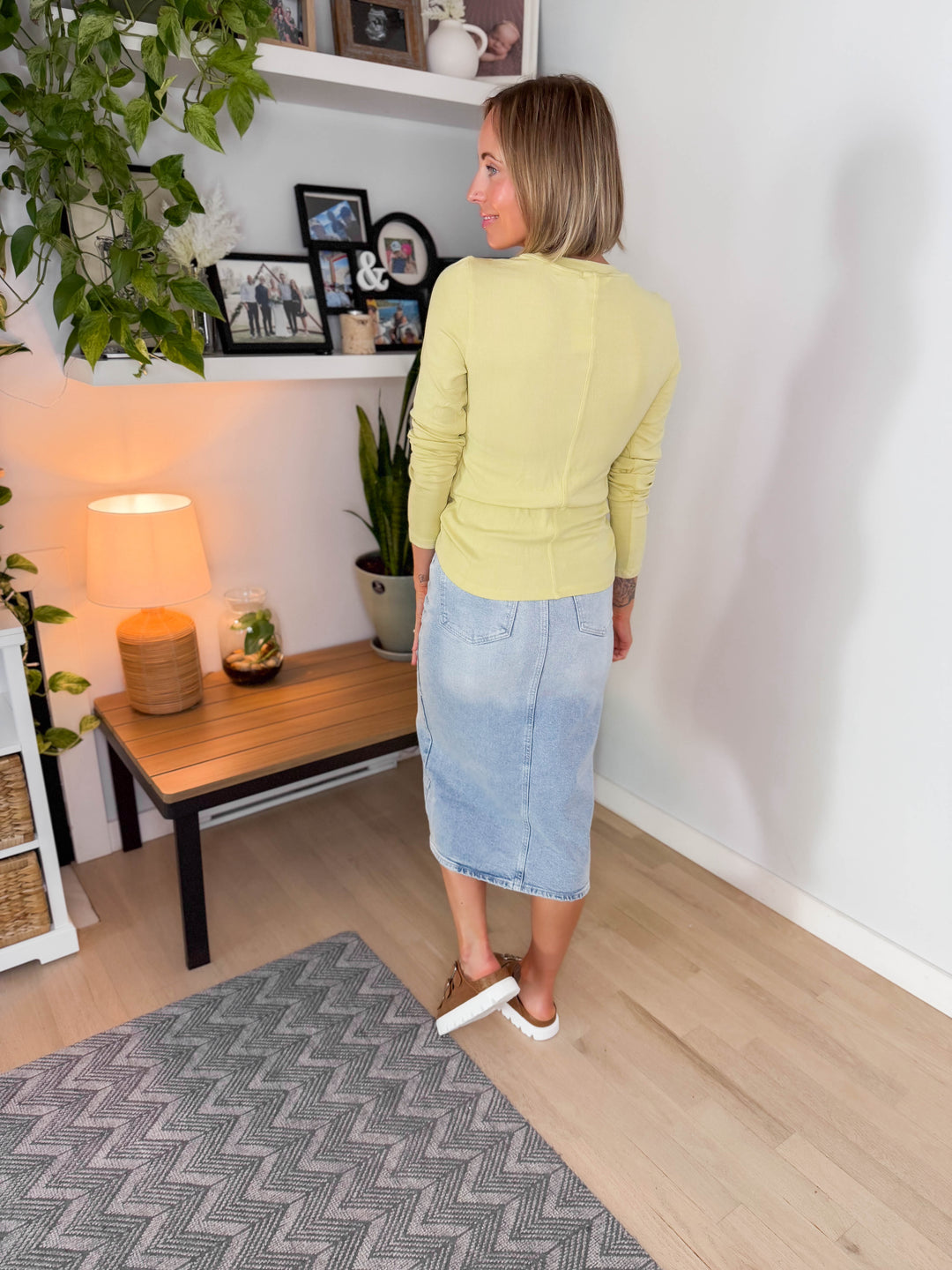 Zariah Soft Ribbed Long Sleeve- ACACIA