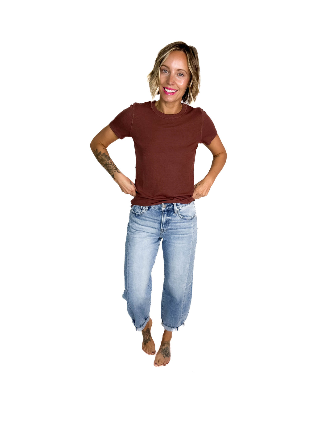 Risen Cruz Barrel Jean- MEDIUM WASH