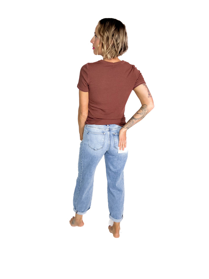 Risen Cruz Barrel Jean- MEDIUM WASH