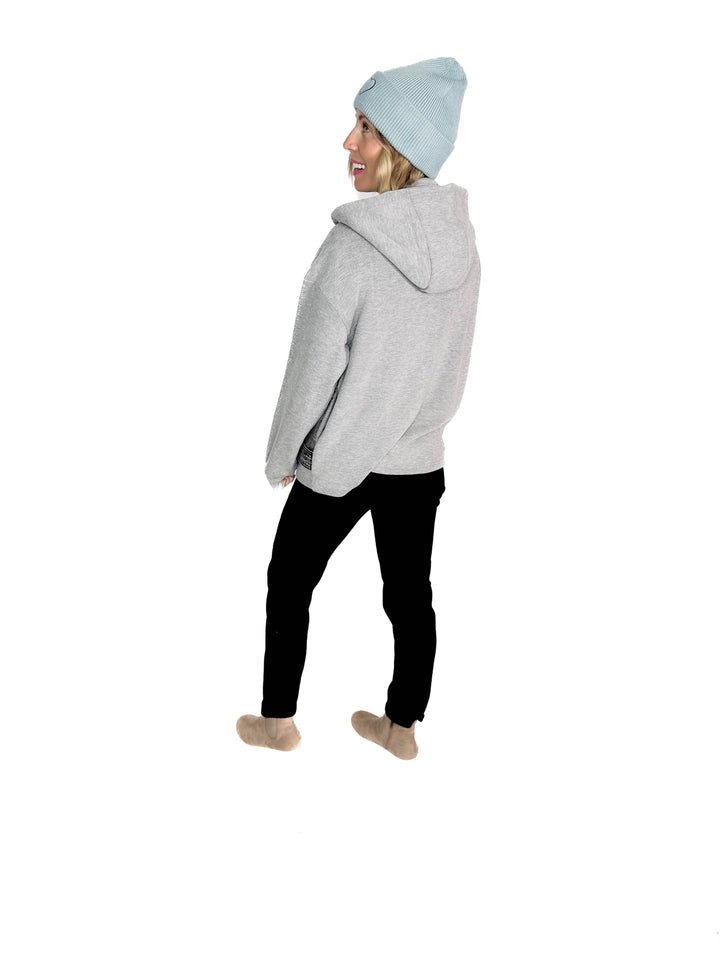 Jordana Fleece Lined Hoodie Jacket- BLACK