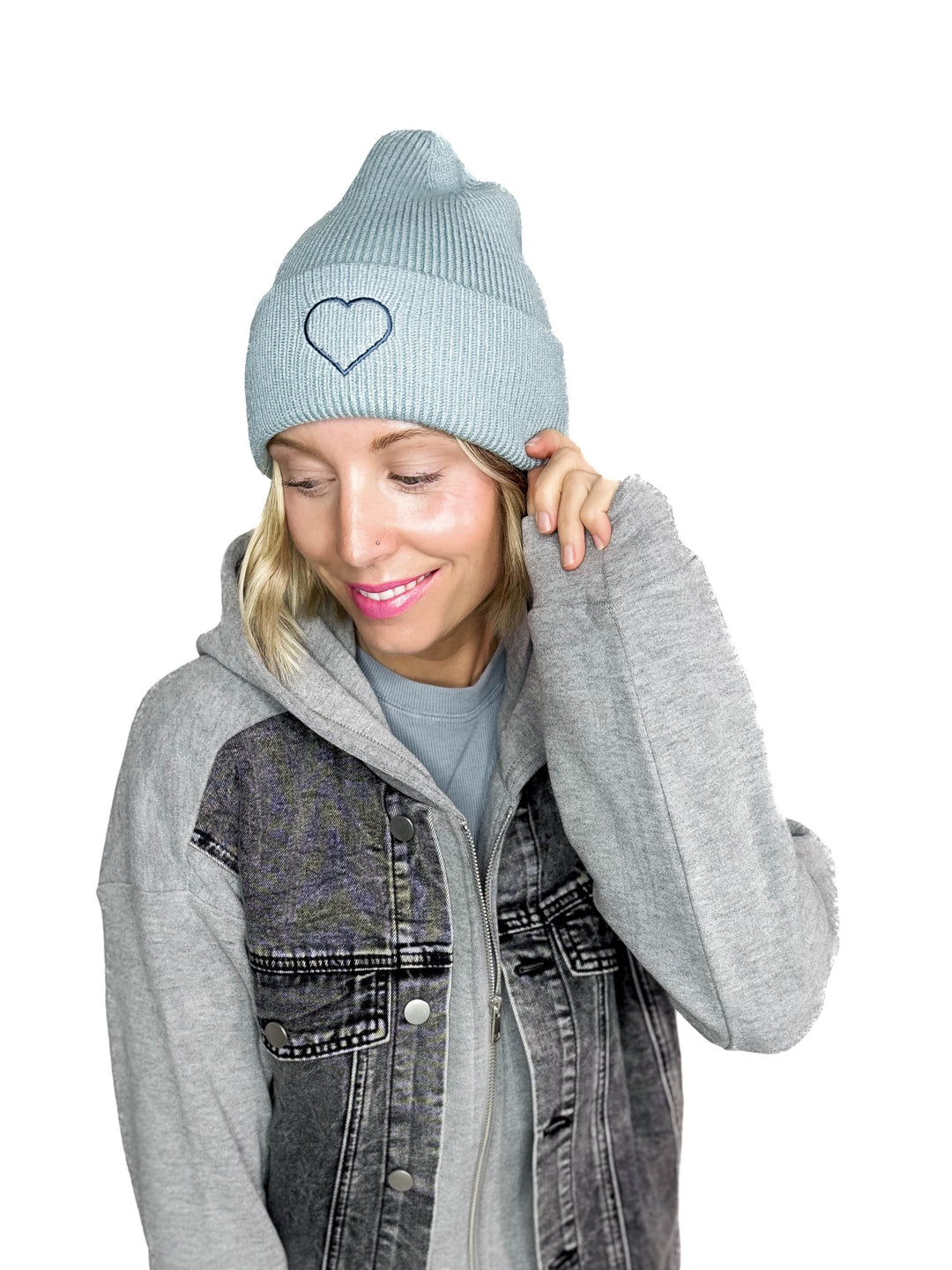 Only Alpha Life Embroidered Knit Beanie- NIGHT SKY