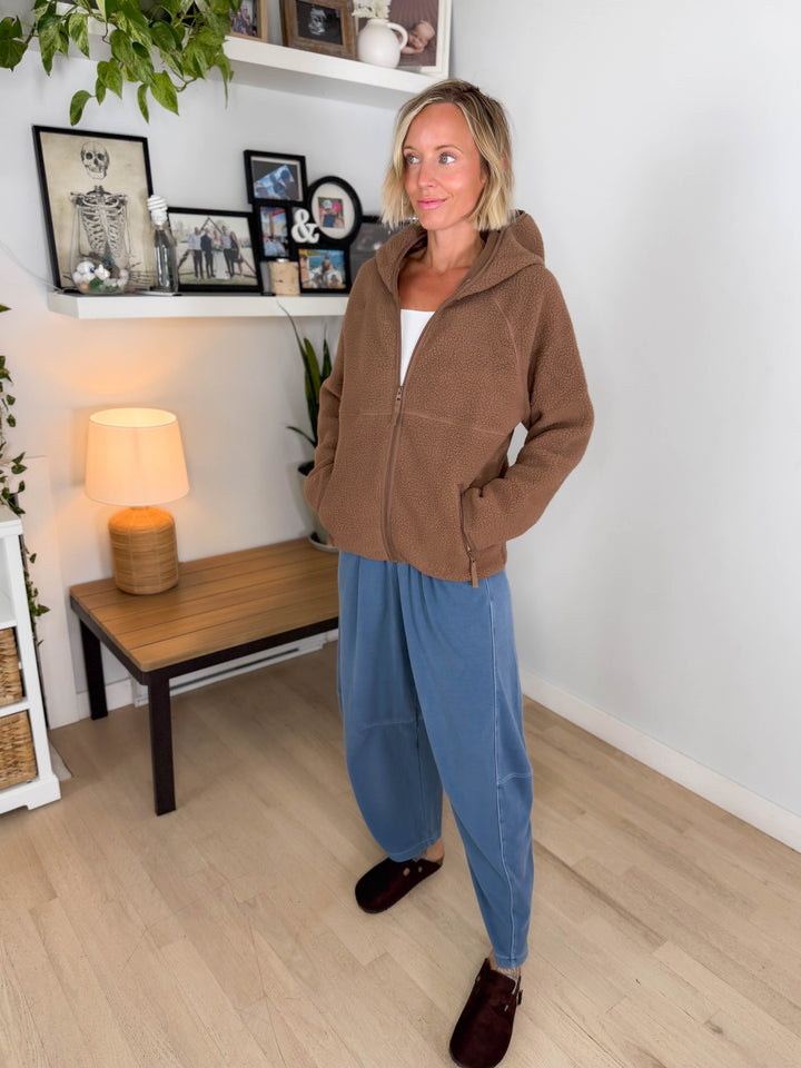 Firelight Soft Full Zip Fleece- LATTE