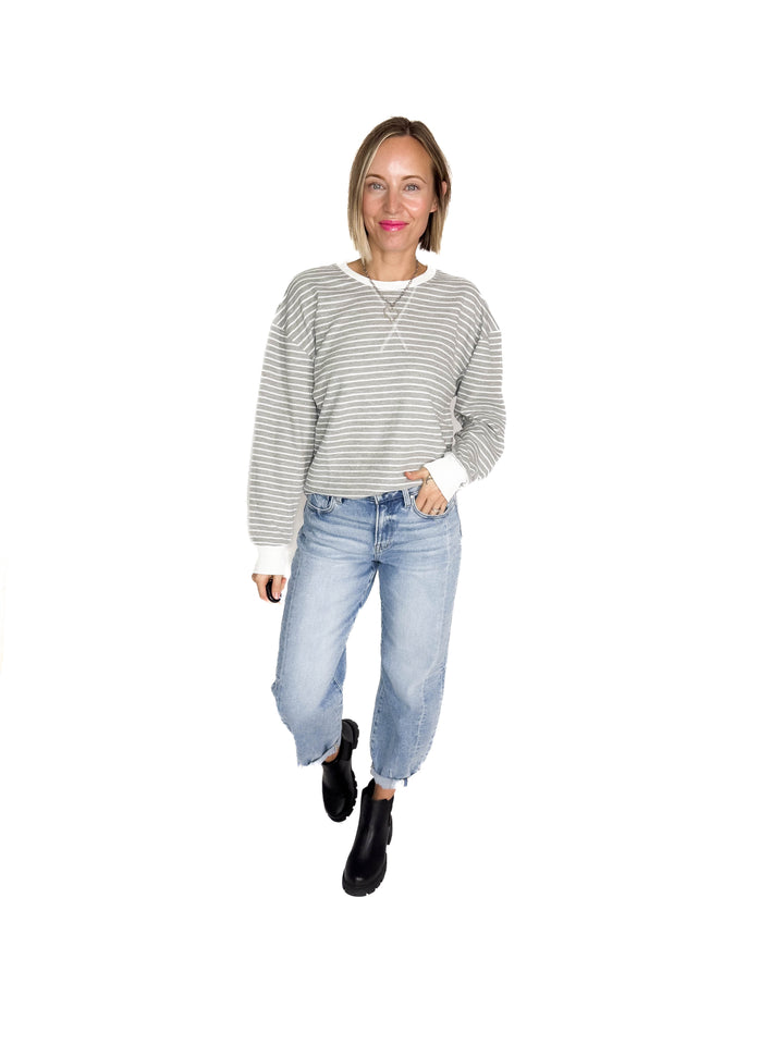 MICHELLE MAE Lola Thermal Long Sleeve- GREY