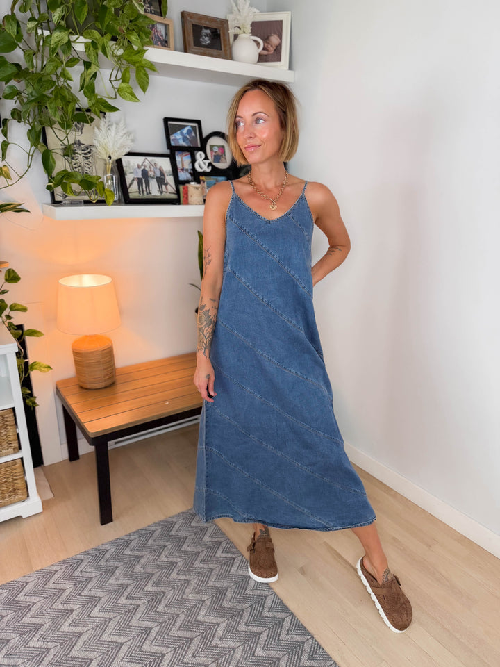 Only Dia Denim Dress- MEDIUM