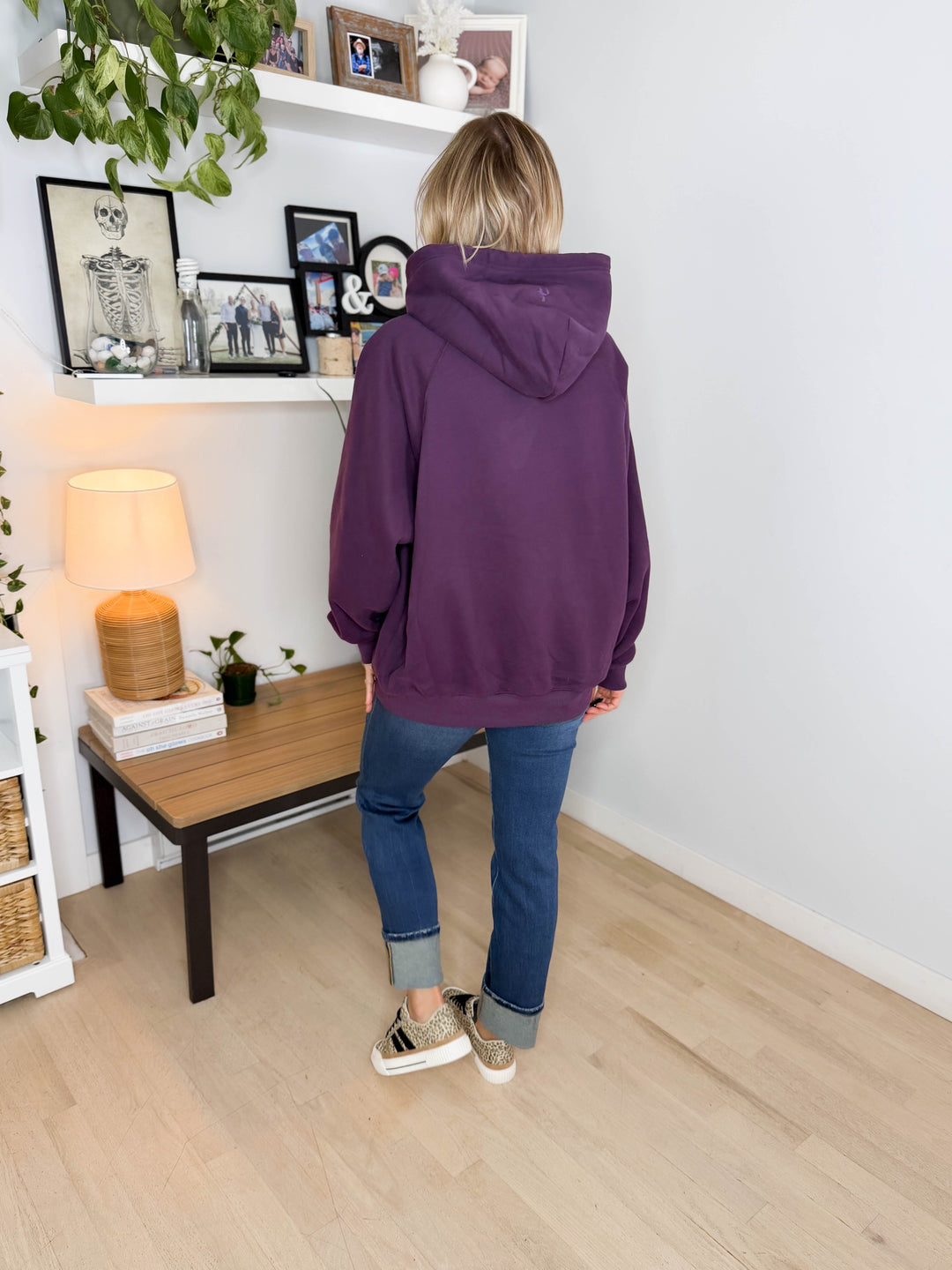 Tanis Premium Fleece Hoodie- PLUM