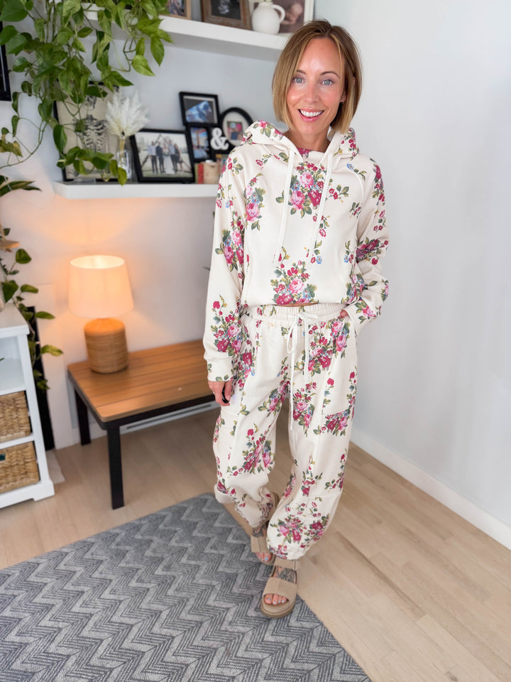Jen Sweatpant and Hoodie Set- FLORAL