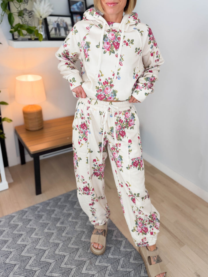 Jen Sweatpant and Hoodie Set- FLORAL
