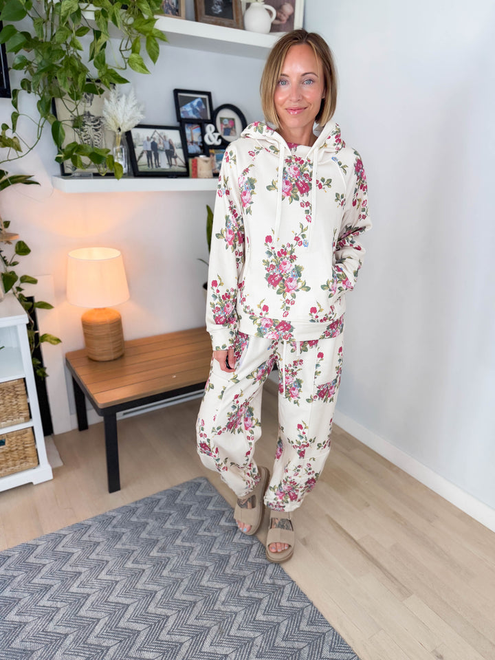 Jen Sweatpant and Hoodie Set- FLORAL