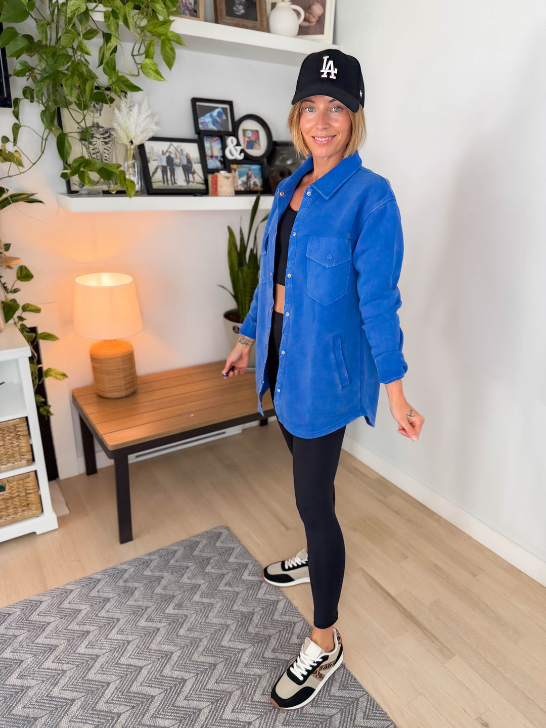 MONO B Valerie Snap on Shacket- DEEP INDIGO