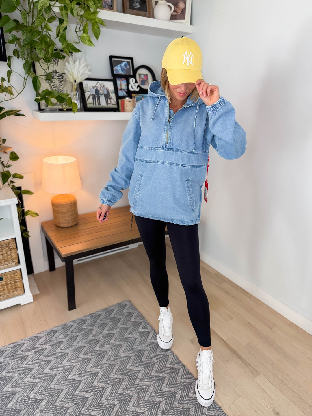 Bex Denim Hoodie Jacket- LIGHT WASH