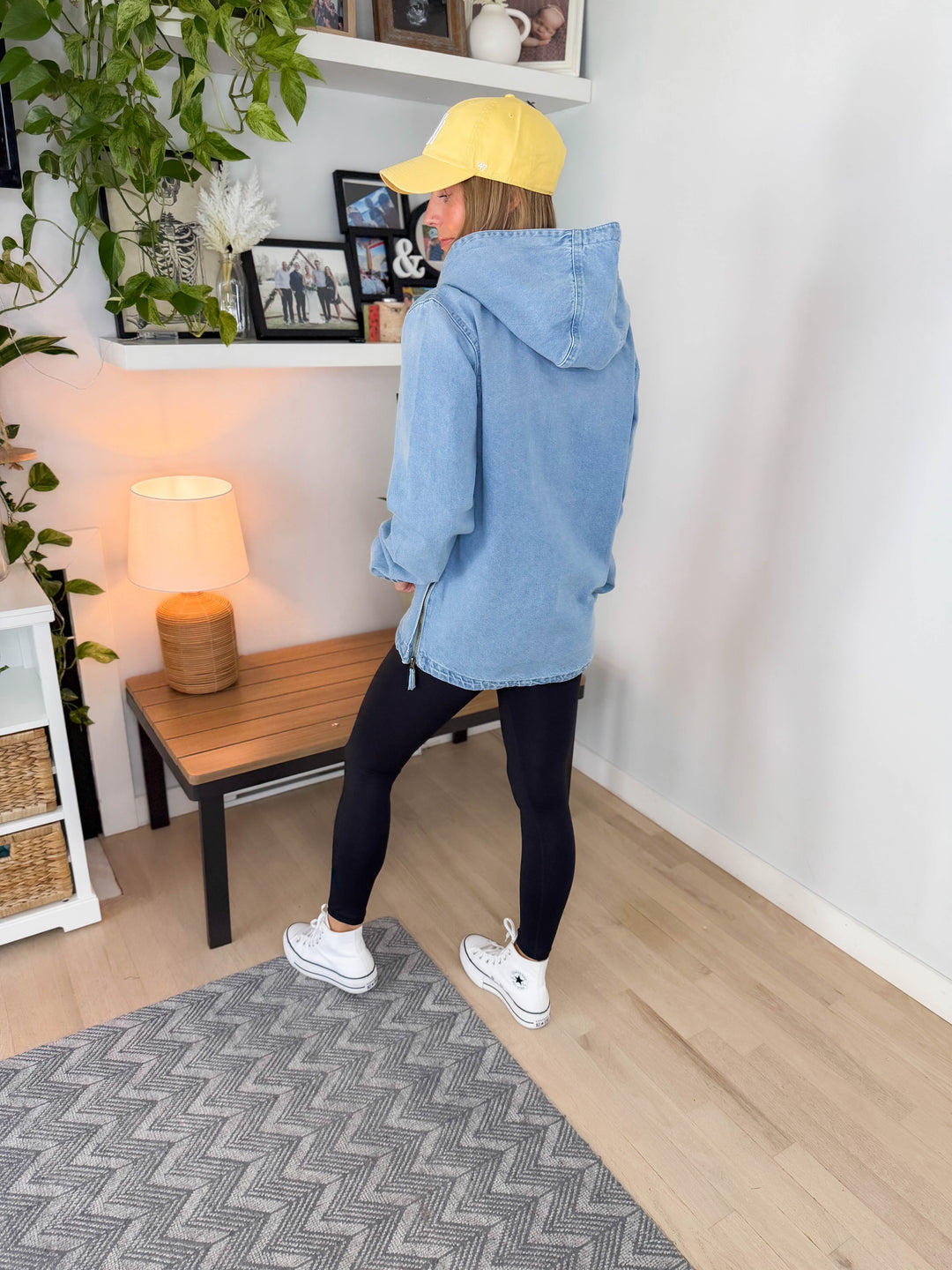 Bex Denim Hoodie Jacket- LIGHT WASH